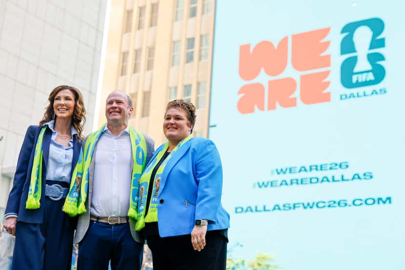 From left, Charlotte Jones, Executive Vice President and Chief Brand Officer of Dallas...