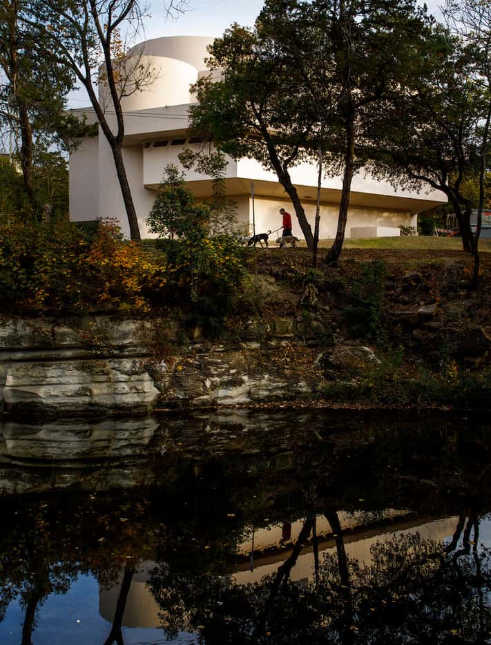The Kalita Humphreys Theater is seen from across Turtle Creek, which was how architect Frank...