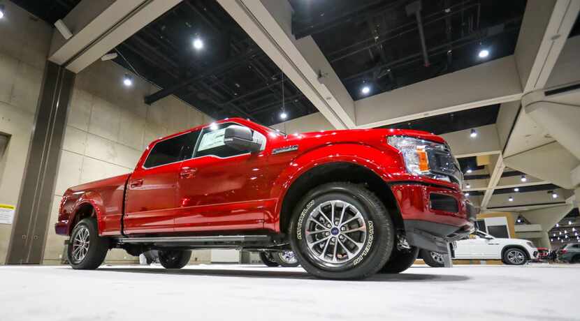 A 2020 Ford F-150 XLT in the Ford display space at the San Diego Convention Center on...