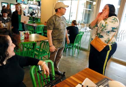 Lisa Pitone is surprised to meet her favorite Wahlberg brother, Paul Wahlberg, as she dined...
