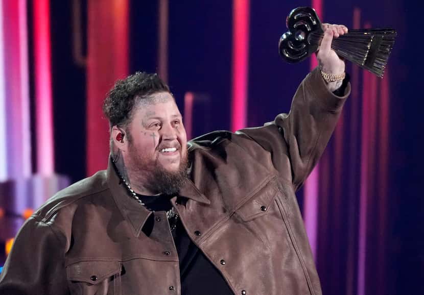 Jelly Roll accepts the Best New Artist Pop & Country Award during the iHeartRadio Music...