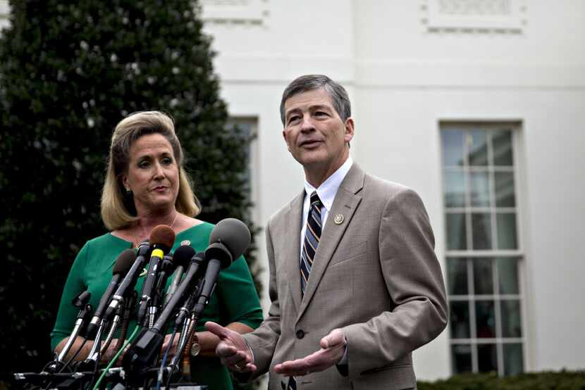 Dallas Rep. Jeb Hensarling (right), a Republican and chairman of the House Financial...