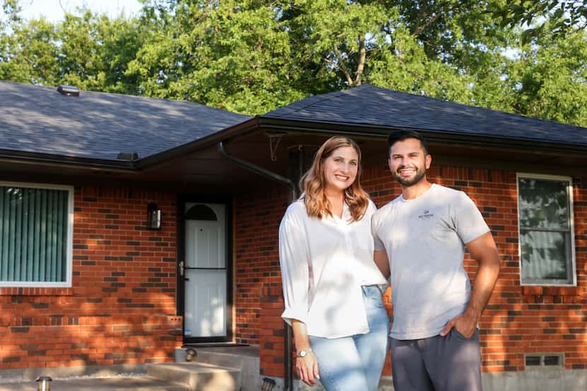 Taylor (left) and Joseph Lopez purchased their home in Anna in 2020 for less than $200,000...