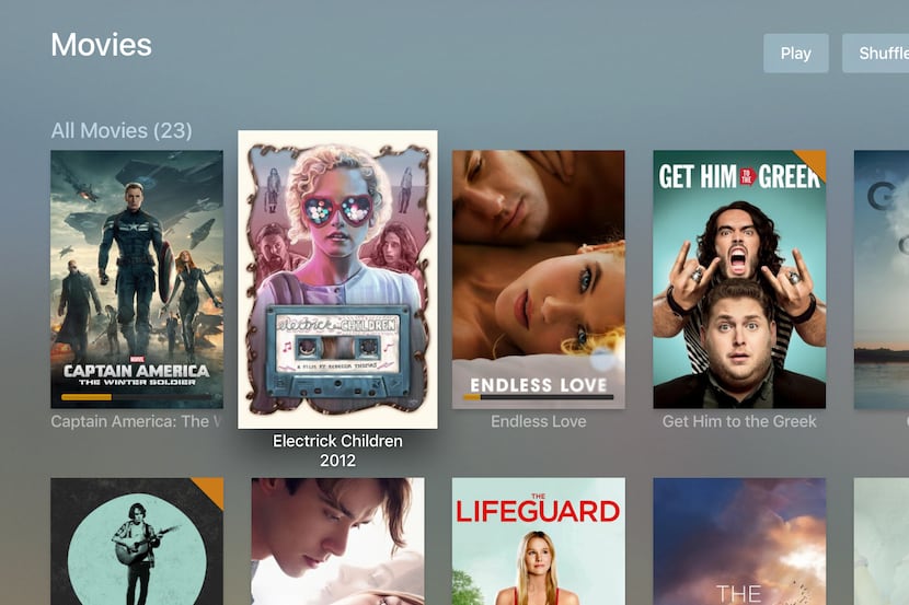 Plex movies, shown on Apple TV
