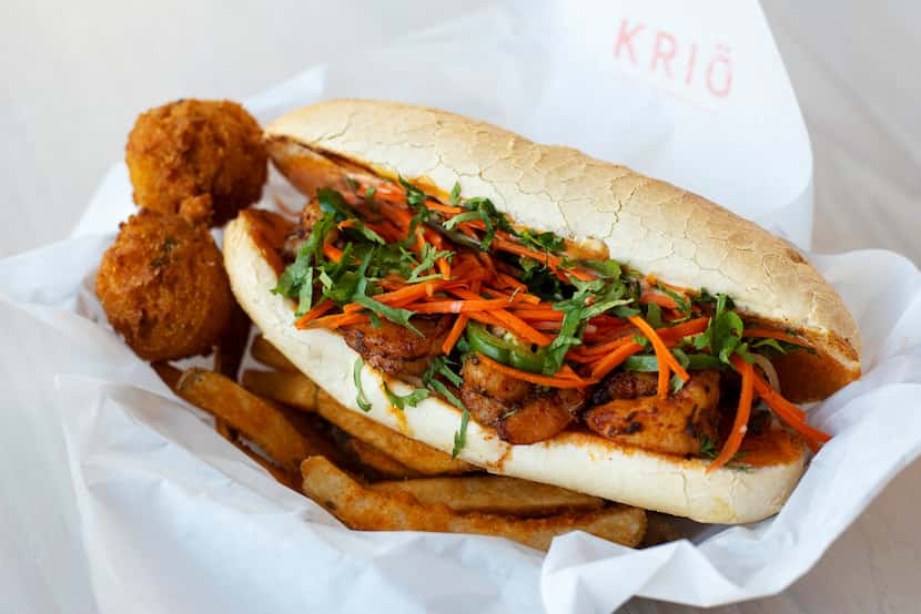 Banh Mi Style with shrimp from Krio restaurant at Bishop Arts, Friday, June 19, 2020 in...