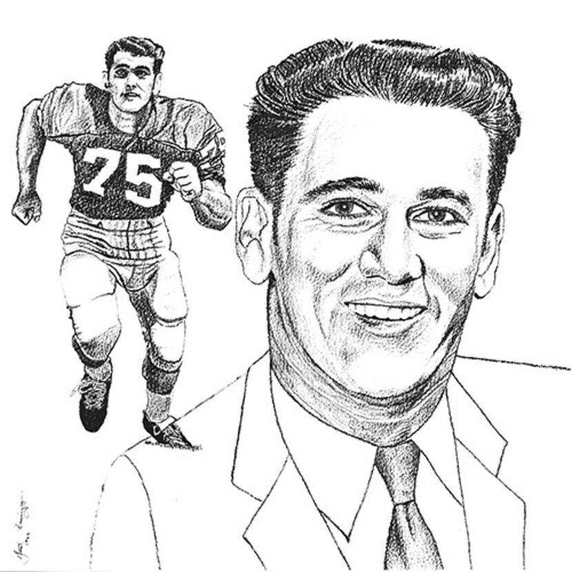 Caricature of TCU defensive end Don Floyd.