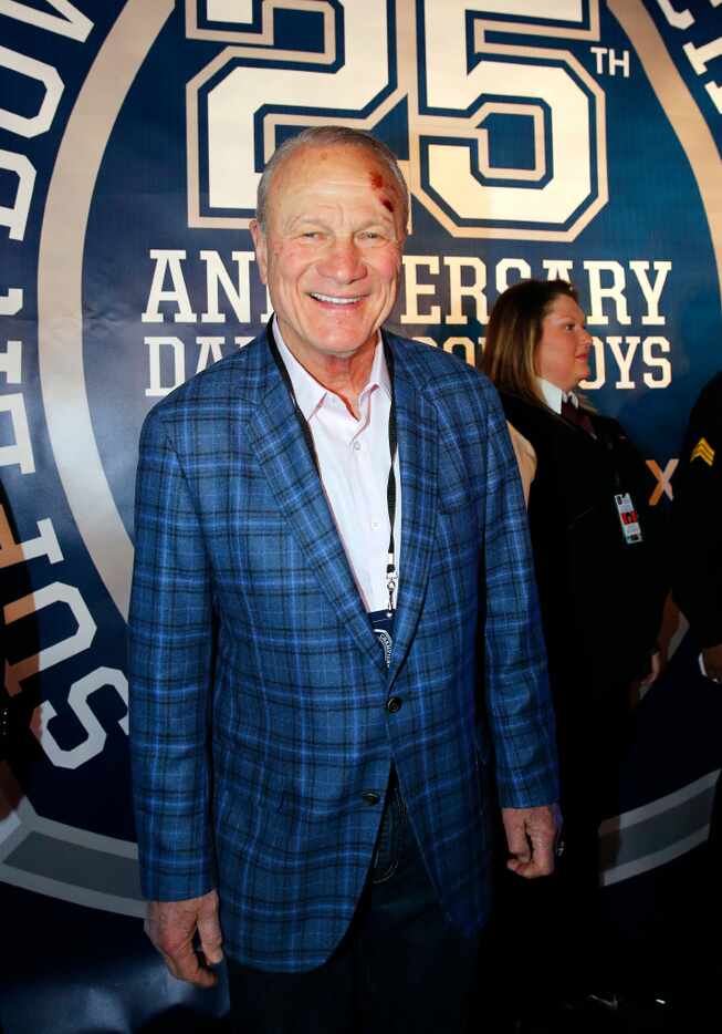 Former Dallas Cowboys head coach Barry Switzer arrives on the Blue Carpet during the 25th...