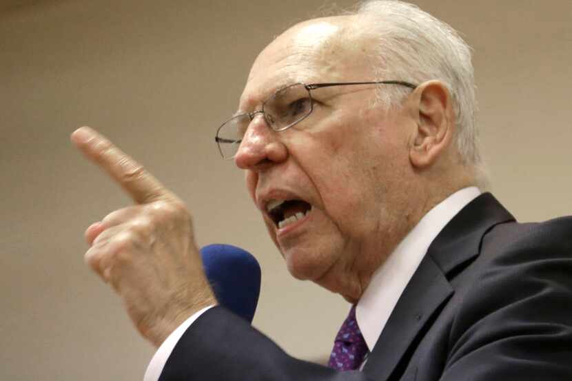 Rafael Cruz speaks during a tea party gathering in January in Madisonville. Cruz, father of...