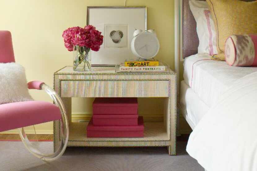 
Susan Bednar Long suggests clearing clutter from a bedside table space and bringing in...