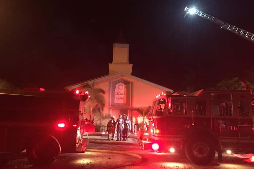 Police are investigating a fire at the Islamic Center of Fort Pierce as a possible arson