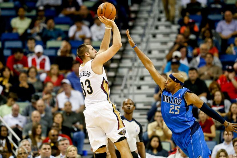 Dec 4, 2013; New Orleans, LA, USA; New Orleans Pelicans power forward Ryan Anderson (33)...