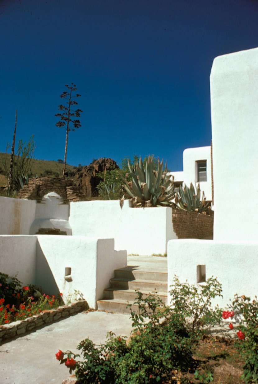 An exterior view at Indian Lodge in Davis Mountains State Park near Fort Davis, Texas.