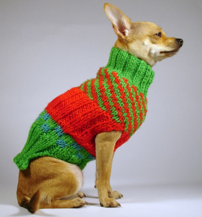 Canines celebrate the season in style wearing the Carmello, a cheery red and green,...