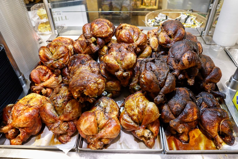 Eatzi's Oak Lawn location makes 195 rotisserie chickens a day on average.