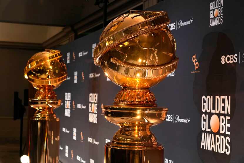 Replicas of Golden Globe statues appear at the nominations for the 81st Golden Globe Awards...