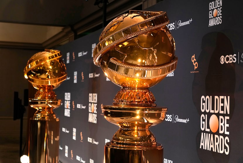 Replicas of Golden Globe statues appear at the nominations for the 81st Golden Globe Awards...