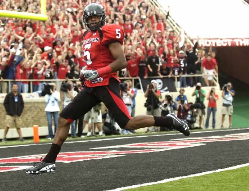 Wide receiver: Michael Crabtree, Texas Tech (26% of the vote) / Career stats: 231...