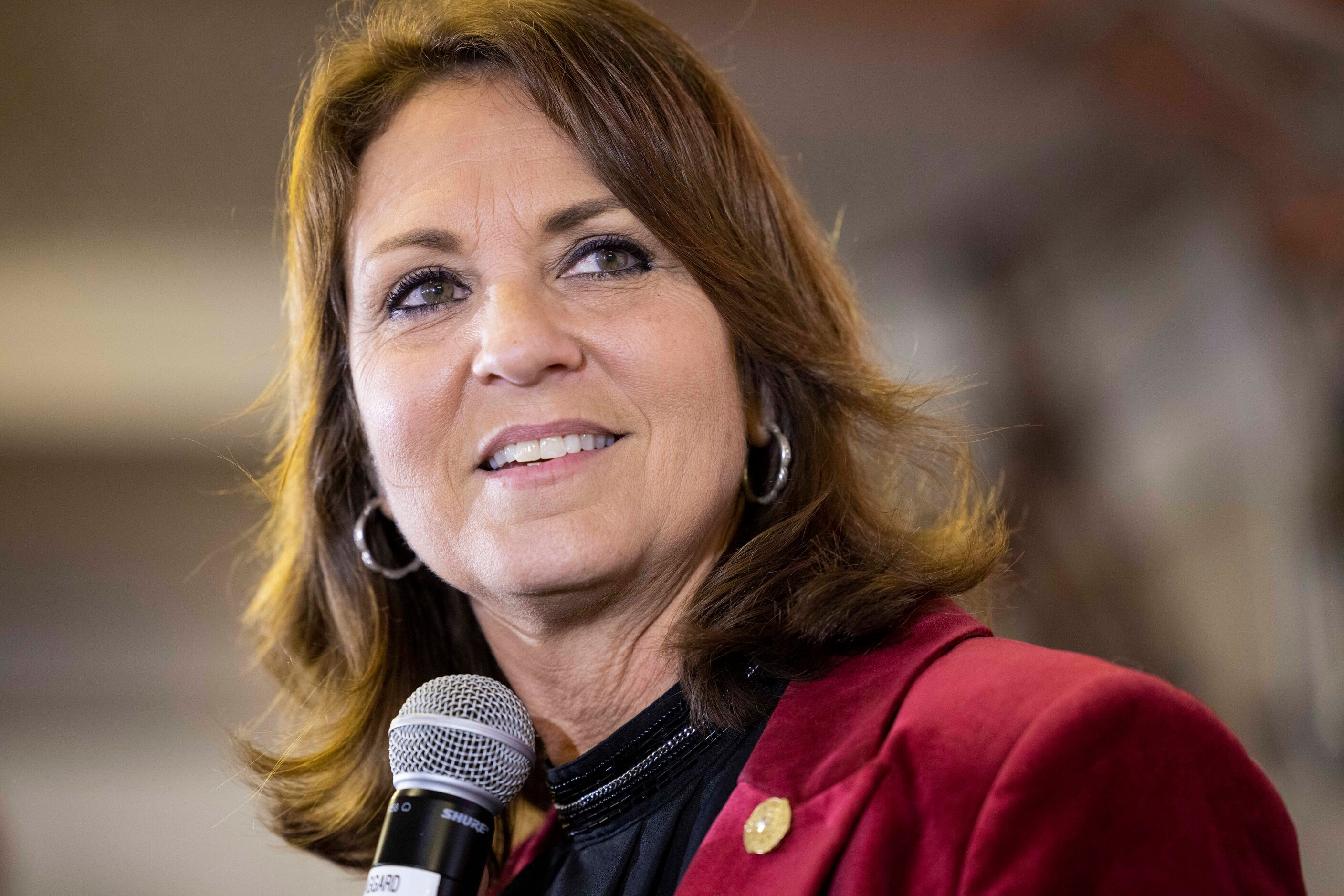 Sen. Angela Paxton speaks after winning her election on Tuesday, Nov. 8, 2022 , at Haggard...