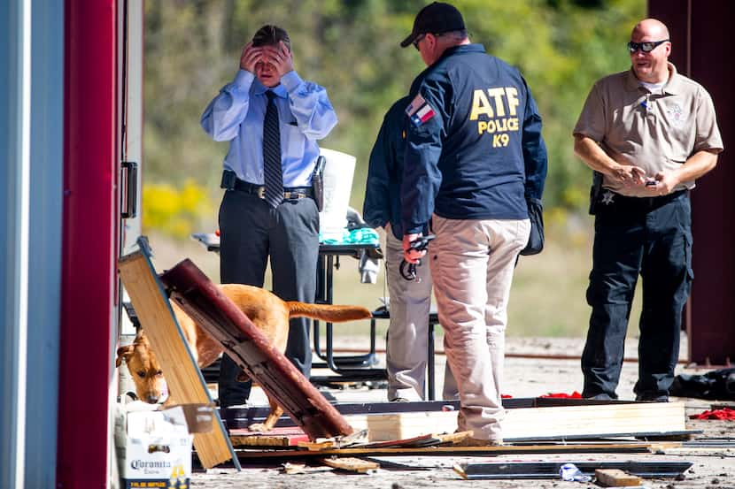 An ATF canine unit works around the scene on Sunday, October 27, 2019 at The Party Venue...