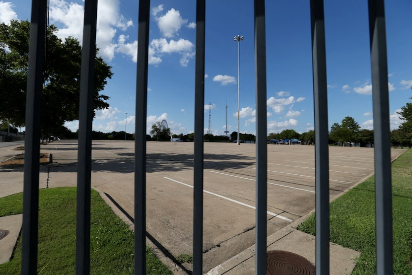 
A parking lot on the southeast end of Fair Park near the corner of Robert B Cullum...