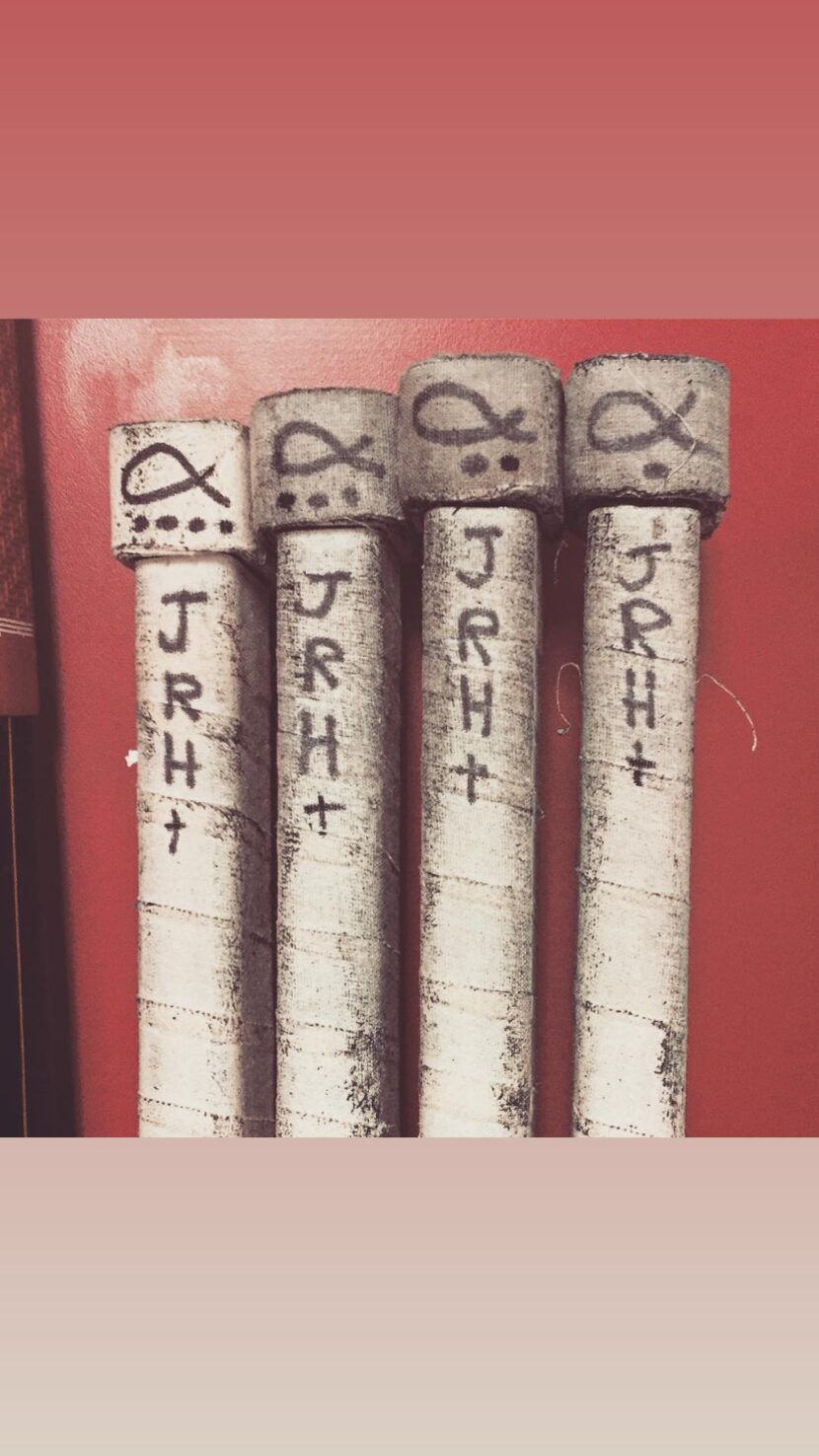 Joel Hanley's sticks.