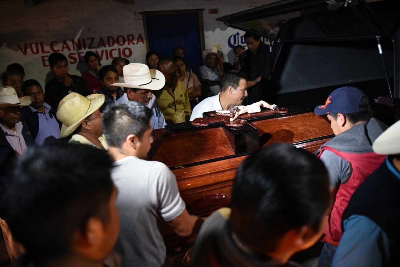 Relatives and friends of the slain mayor of Mixtla de Altamirano, Maricela Vallejo, take...