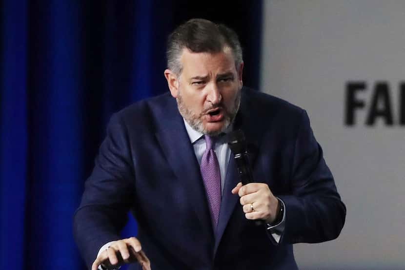 Sen. Ted Cruz speaks during the Road to Majority convention at Gaylord Palms Resort &...