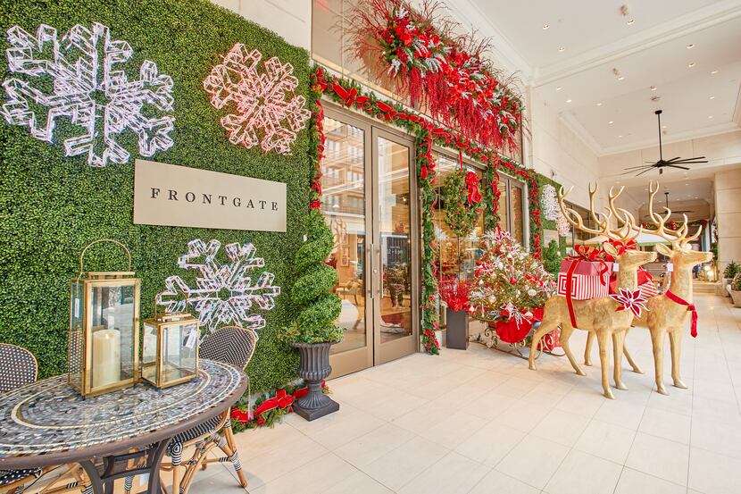 Holiday displays like those seen on Madison Avenue in New York City are featured at...