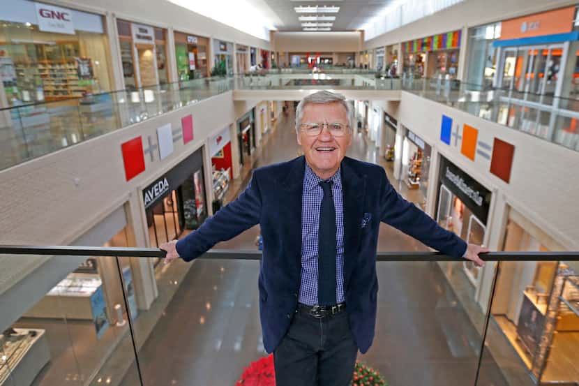 Allen Questrom poses for a photograph on the second level of NorthPark Center in Dallas,...