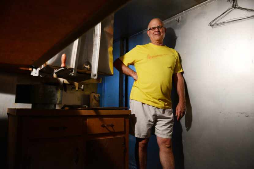 Don Sanders has a completely intact nuclear bomb shelter at his 1955 home in Oak Cliff's...
