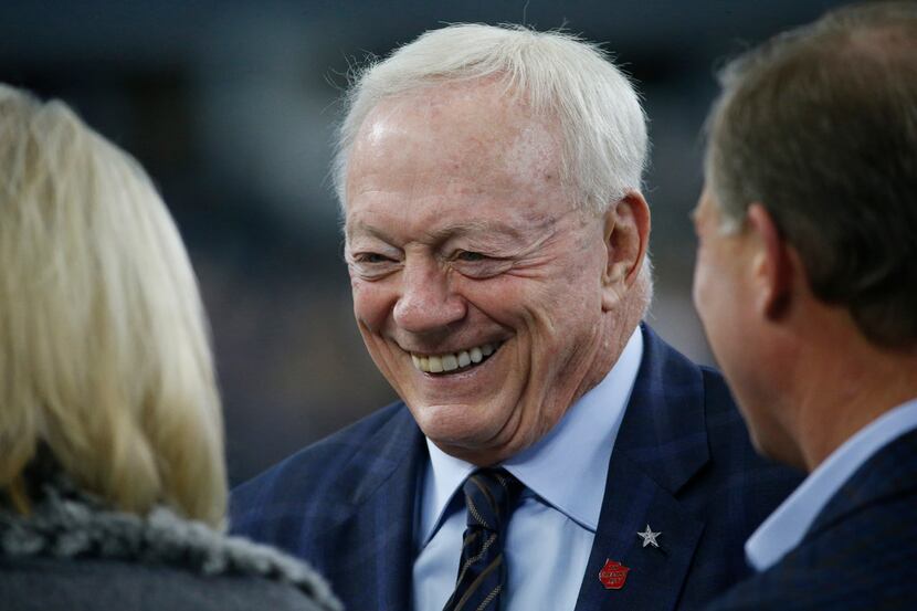 Dallas Cowboys owner Jerry Jones before an NFL football game against the Philadelphia...