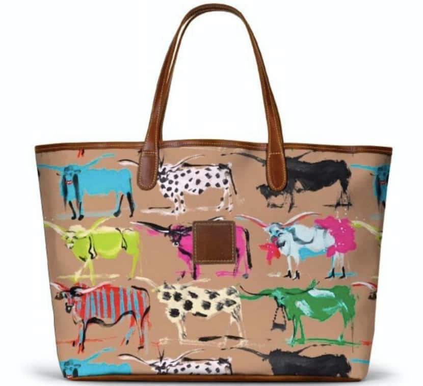 Sales of this Barrington tote with a design by artist Donald Robertson benefit the Dallas...