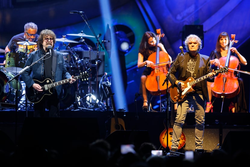 Jeff Lynne (left) brought a 12-piece band to American Airlines Center to bring ELO's...