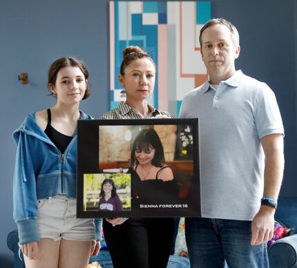 Ryan and Stephanie Vaughn, along with their daughter Summer, are photographed with a photo...