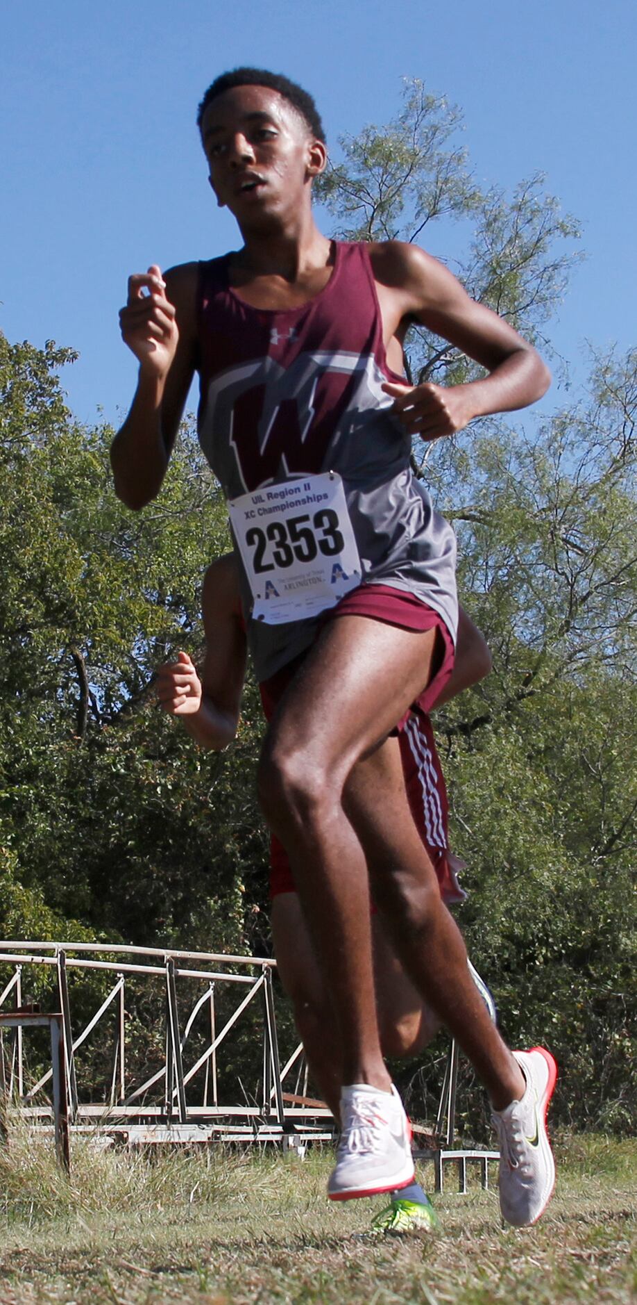 Wylie's Nathanael Berhane competes in the boys race. He finished 2nd with a time of...