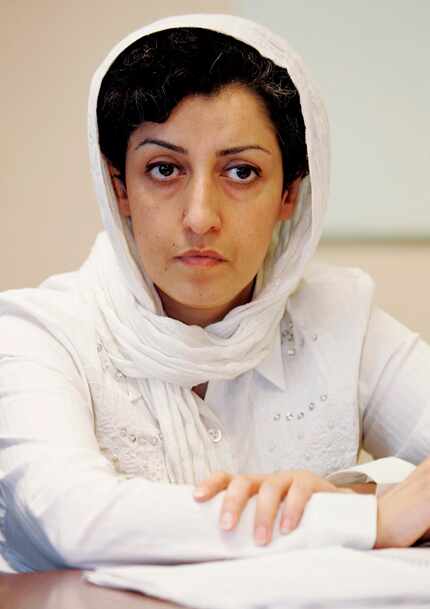En esta imagen de archivo, la iraní Narges Mohammadi, delegada del Centro de Defensa de los...