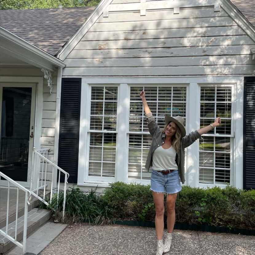 Brittany Cobb, founder of Flea Style, stands in front of the Bungalow in Fort Worth that the...