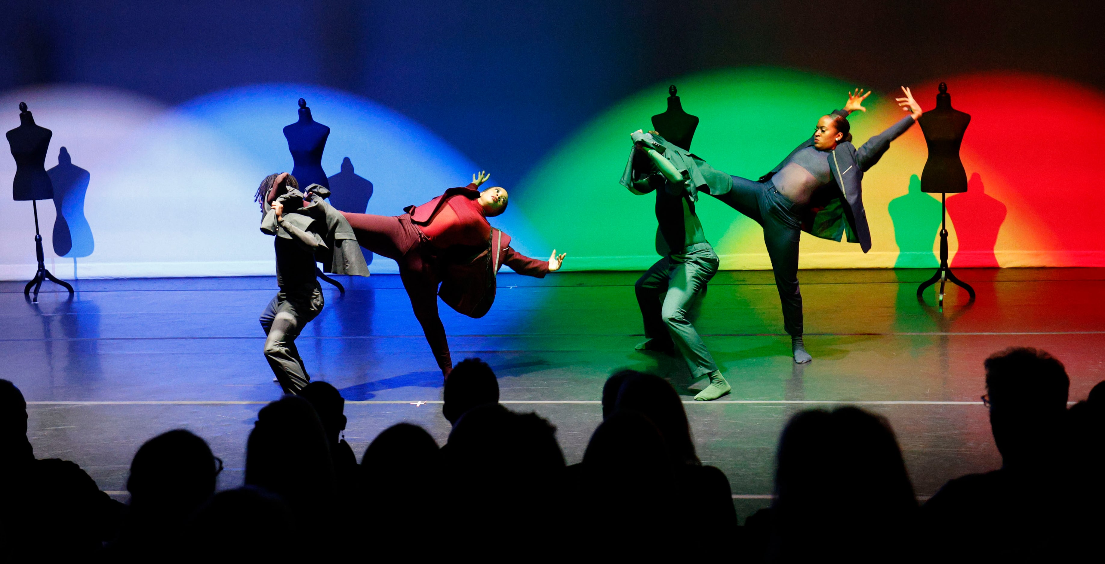 Former Dallas Black Dance Theatre dancers perform “ Overcurrent,” choreographed by Derick...