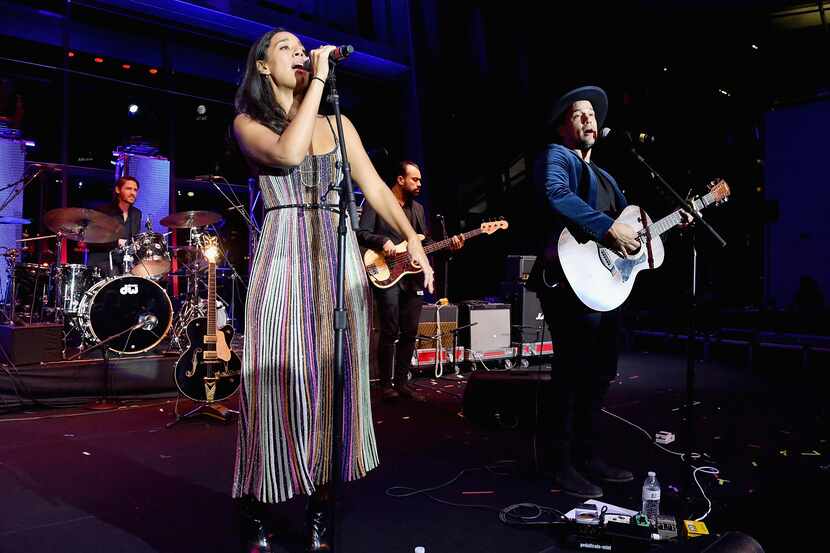 Amanda Sudano Ramirez and husband Abner Ramirez of the folk duo Johnnyswim performed onstage...