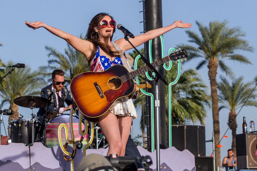 Kacey Musgraves performs on stage during the 2015 Stagecoach Festival at the EmpireClub on...