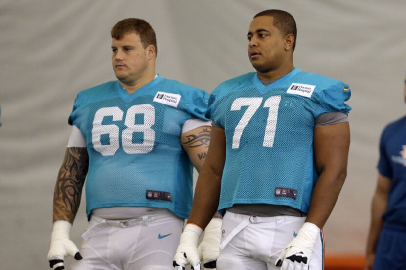 Richie Incognito (left) is accused of harassing Jonathan Martin.
