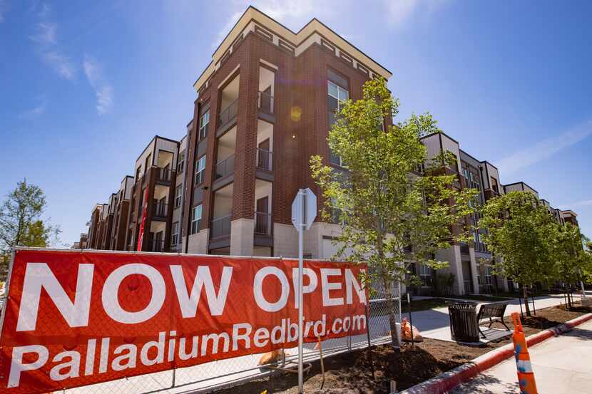 The exterior of the Palladium RedBird apartments on Friday, May 7, 2021, in Dallas. (Juan...