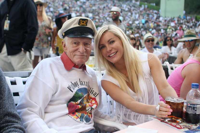 Hugh Hefner and his wife Crystal Hefner in 2013. Hugh Hefner, of Playboy fame, died at age 91.