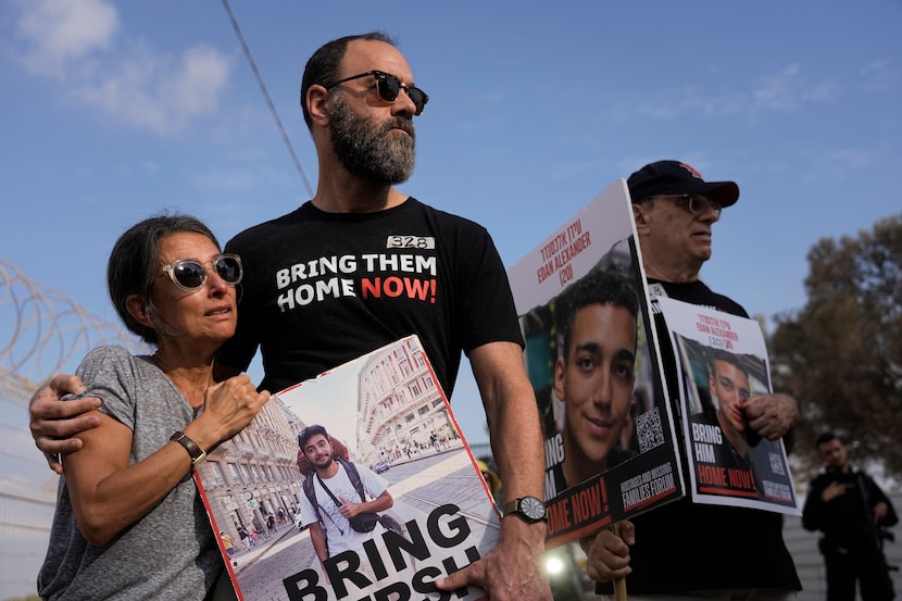 Rachel Goldberg  and Jon Polin, parents of Israeli-American hostage Hersh Goldberg-Polin,...