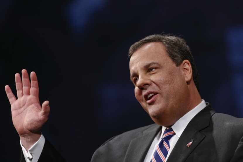 New Jersey Gov. Chris Christie acknowledges the crowd before being sworn in for his second...