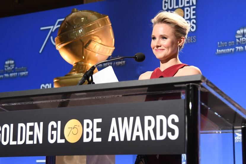 Actress Kristen Bell attends the 75th Annual Golden Globe Awards nomination announcement,...