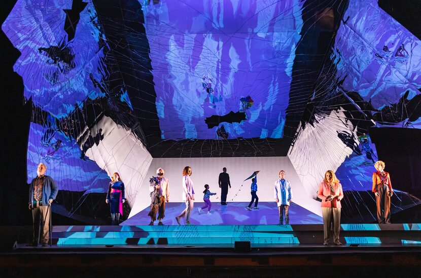 Actors performed in the final scene of the dress rehearsal for the Dallas Opera's world...