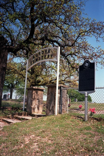 Aurora Cemetery, where the space visitor is said to be buried.