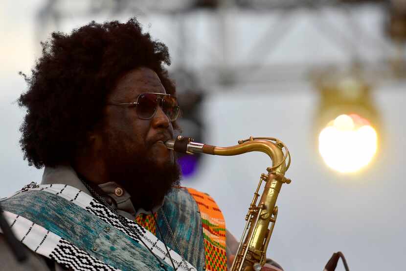 Kamasi Washington performs onstage during the 2018 Coachella Valley Music and Arts Festival...