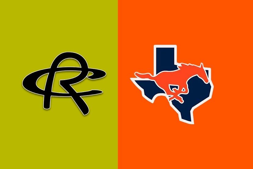 Royse City and Sachse school logos.